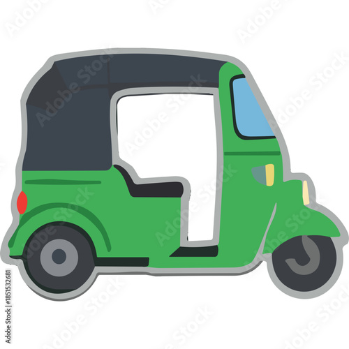 Green Tuk-Tuk Vehicle Icon