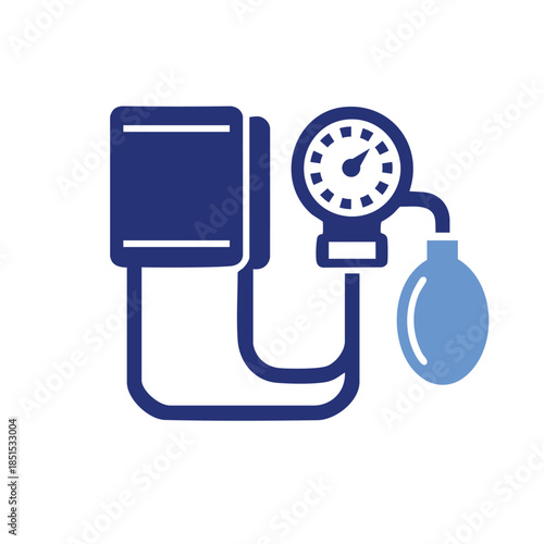 Digital blood pressure monitor or sphygmomanometer vector illustration