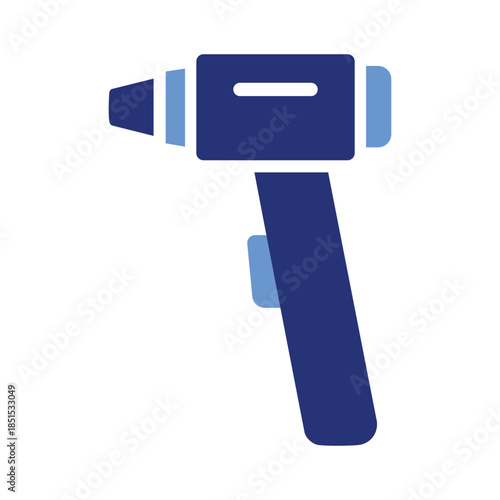 Medical otoscope instrument vector illustration for ear examination