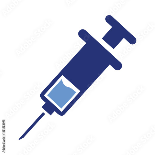 Medical syringe injection vector illustration for vaccination concept