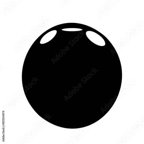Boll sphere illustration of black and white balls forming a yin yang symbol icon for a balanced zen logo design