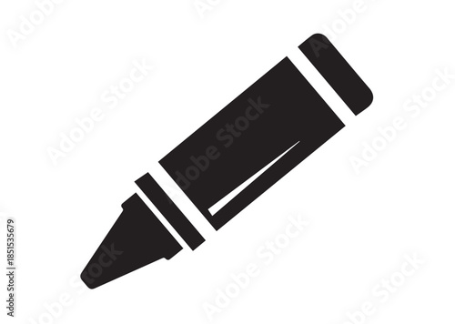 Crayons icon, Crayons silhouette vector