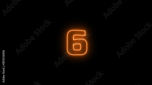 10 second countdown timer animation. neon Countdown Timer.
