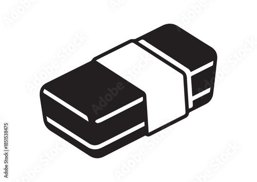 Eraser icon, Eraser silhouette vector