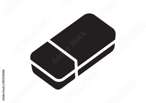 Eraser icon, Eraser silhouette vector