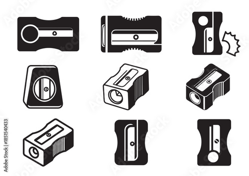 Sharpener icon Set, Sharpener silhouette vector