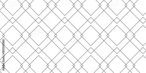 Seamless Geometric Pattern with Interlocking Diamond Shapes in Grid Formation on White Background