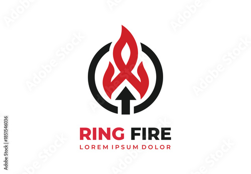 Fire and ring concept logo design for your branding and identity