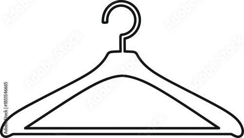 line drawing of a clothes hanger