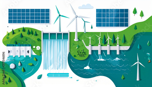 Minimalist Eco Energy Icons Set