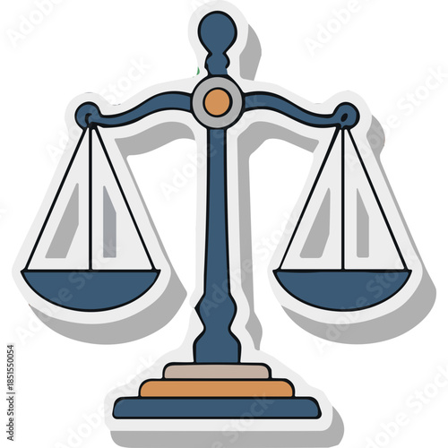 Justice Scales Icon: Symbol of Law, Balance, and Equality