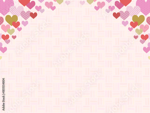 ハートの背景⑰和柄_上部_算木くずし