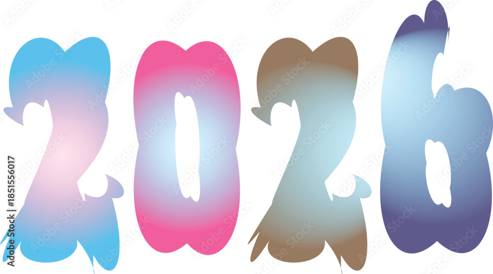 Obraz premium 2026 fond design victor illustrator