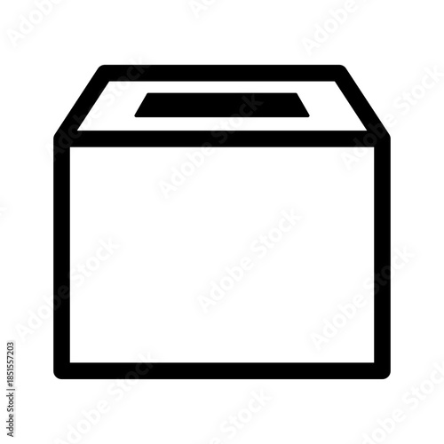 Simple ballot box icon. Vector.