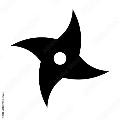 Simple design shuriken silhouette. Vector.