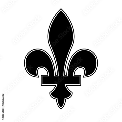 Fleur de lis silhouette. Vector.