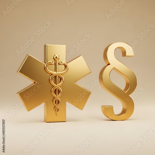 Golden 3D dollar symbol representing money and finance on white background