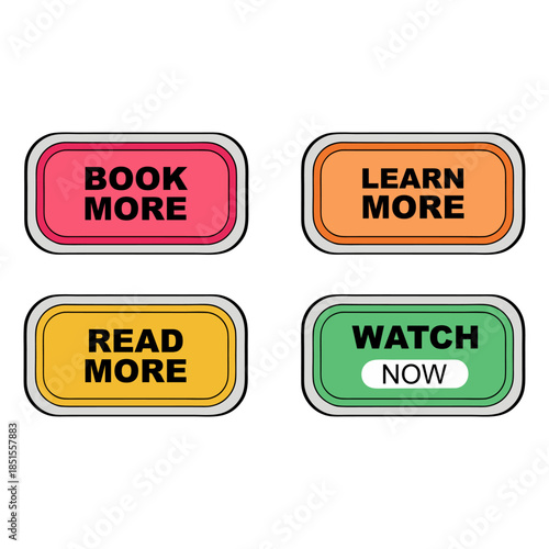 Colorful call-to-action buttons for learning and reading engagement