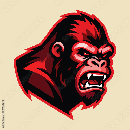 gorilla mascot logo design vector tempalte