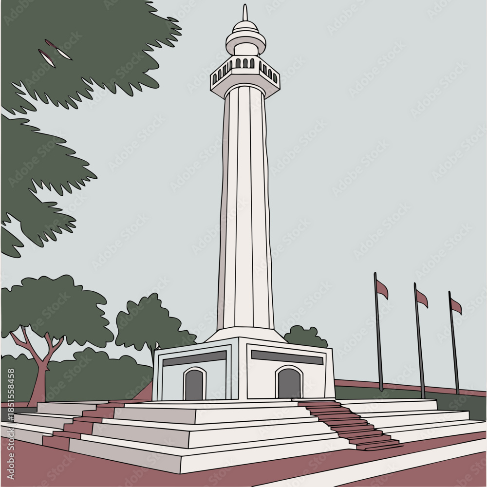 Obraz premium Monas National Monument in Jakarta Indonesia.