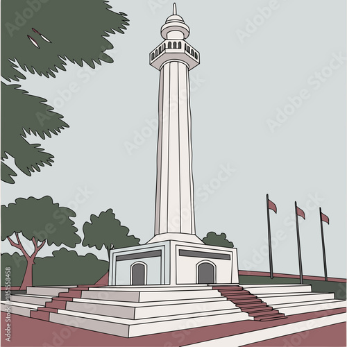 Monas National Monument in Jakarta Indonesia.