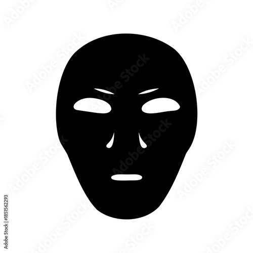 black and white mask