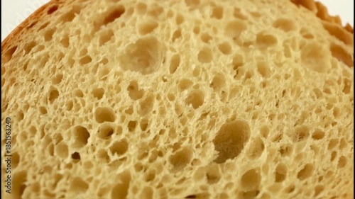 Wallpaper Mural Close-up view of the porous texture of a freshly baked bread slice. Torontodigital.ca