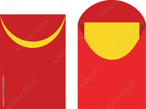 Vibrant Red Envelopes with Golden Accents Celebrating Chinese New Year Lunar Traditions