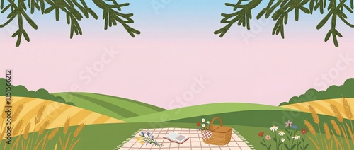 An inviting picnic scene un...
