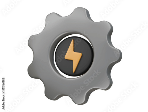 energy production icon 3d illustration render