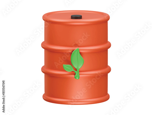biofuel icon 3d illustration render