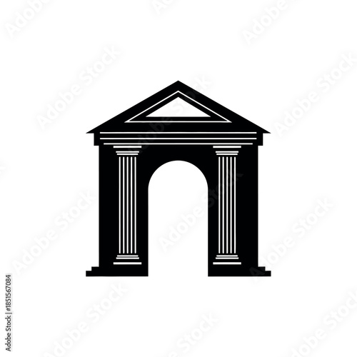 Classical Archway Silhouette Icon.