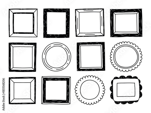 Hand-Drawn Picture Frame Border Templates