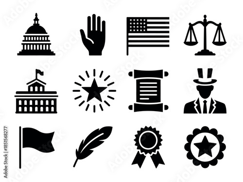 American Government Symbols and Icons
