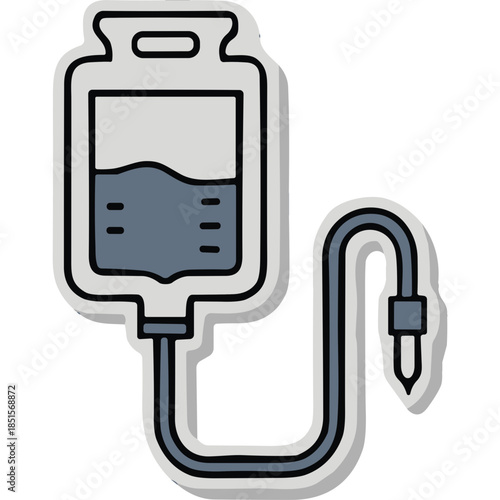 Medical IV Drip Bag Icon