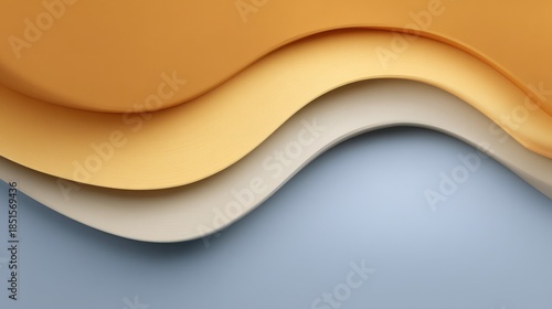 Abstract layers of smooth paper in warm and cool tones creating a soothing background for design projects and modern artistic applications