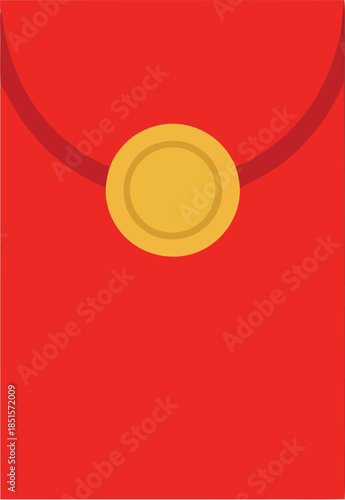 Illustration of a gold ingot symbolizing prosperity during Chinese New Year and the Lunar celebrations