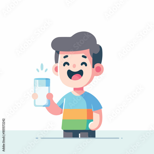 A person is drinking from a glass