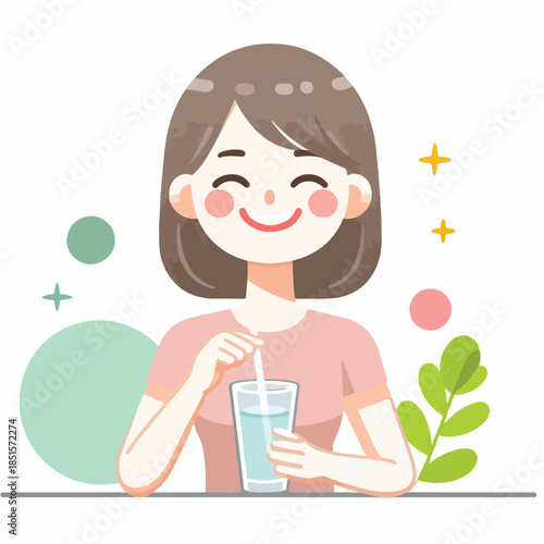 A person is drinking from a glass