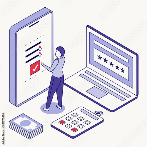 Secure online login and authentication process with mobile and laptop devices.