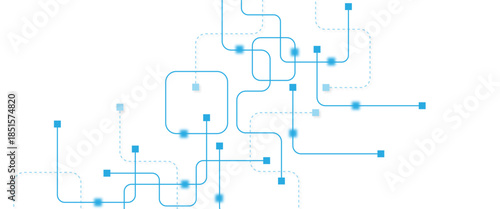 Abstract futuristic technology background. Technology background with crossed lines and dots.