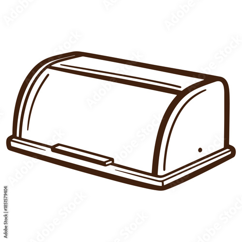 Illustrated toaster icon in a minimalist style perfect for kitchen or appliance themes