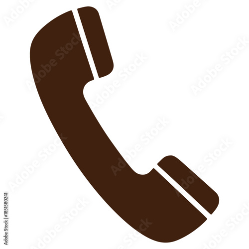 Minimalist Telephone Receiver Icon Design for Communication and Contact Concepts