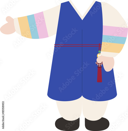 얼굴합성 가능한 한국 전통 도련님 한복