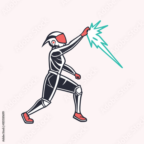 Futuristic Electric Hero Illustration 