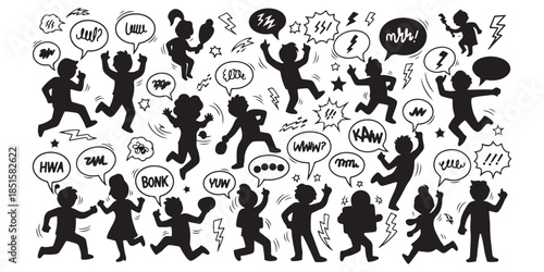 vector silhouettes of people