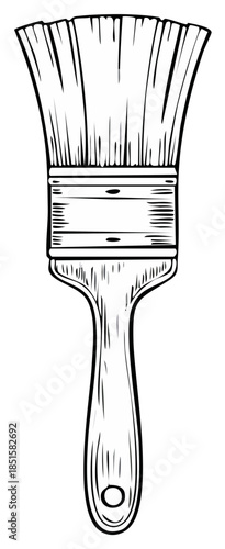 black and white paint brush drawing clip art preview