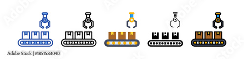 Conveyor Icon Multi Style Illustration