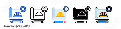 Industrial Design Icon Multi Style Illustration