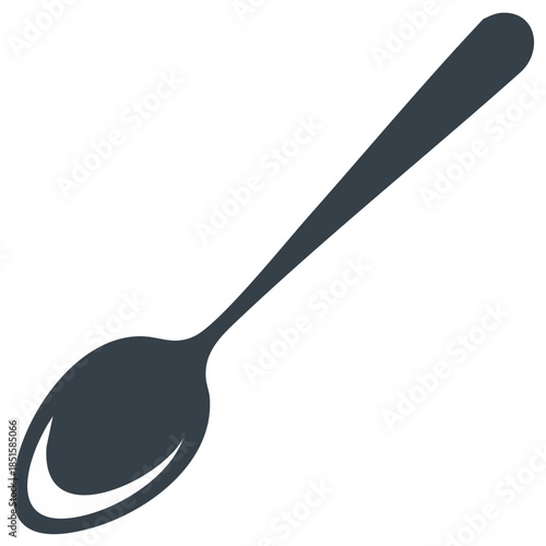 Simple spoon icon illustration for culinary projects and kitchen utensil designs